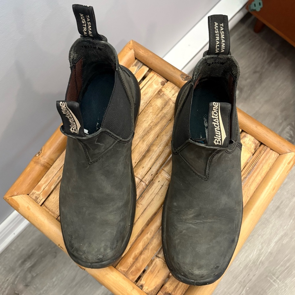 Blundstone Men's Black Steel Toe Work Boots - Picture 10 of 15